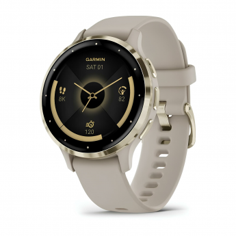 Часы GARMIN VENU 3S CREAM GOLD STAINLESS STEEL BEZEL WITH FRENCH GRAY CASE Часы GARMIN VENU 3S CREAM GOLD STAINLESS STEEL BEZEL WITH FRENCH GRAY CASE