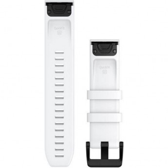 Ремешок GARMIN QUICKFIT 22MM BAND WHITE WITH BLACK STAINLESS STEEL HARDWARE Ремешок GARMIN QUICKFIT 22MM BAND WHITE WITH BLACK STAINLESS STEEL HARDWARE